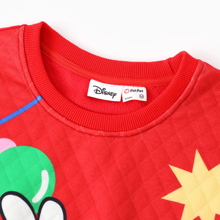 Sweat-shirt de Noël assorti Disney Stitch rouge
