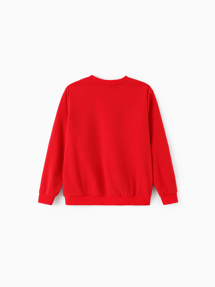 Sweat-shirt de Noël assorti Disney Stitch rouge