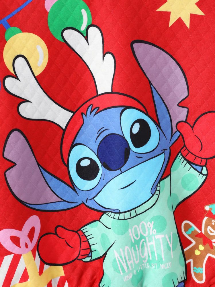Sweat-shirt de Noël assorti Disney Stitch rouge