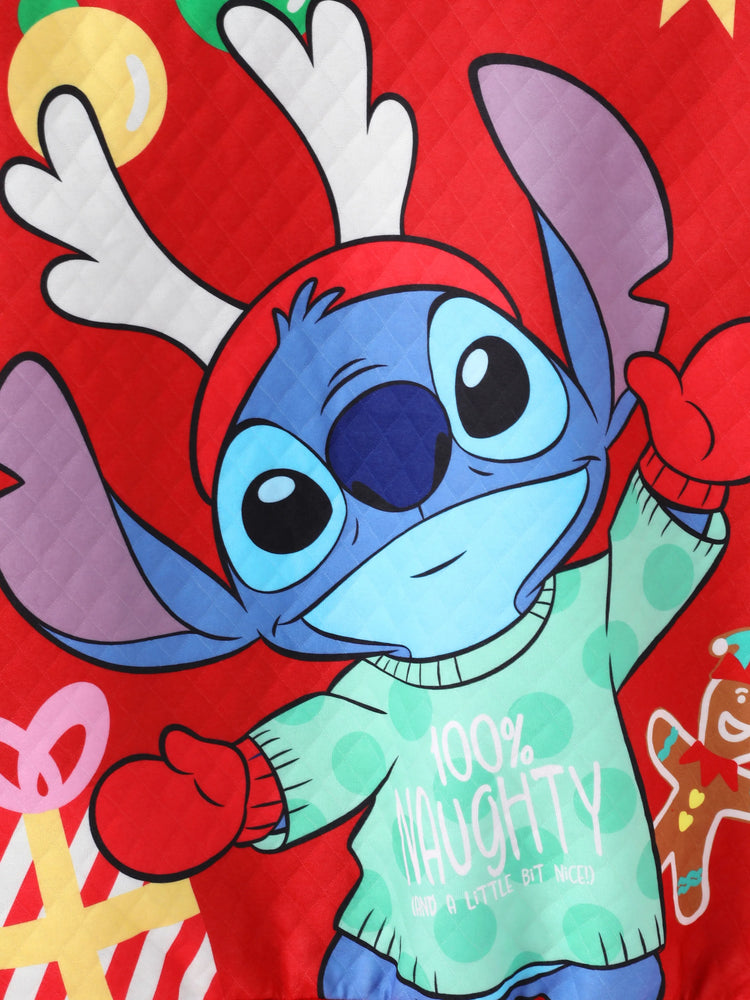 Sweat-shirt de Noël assorti Disney Stitch rouge
