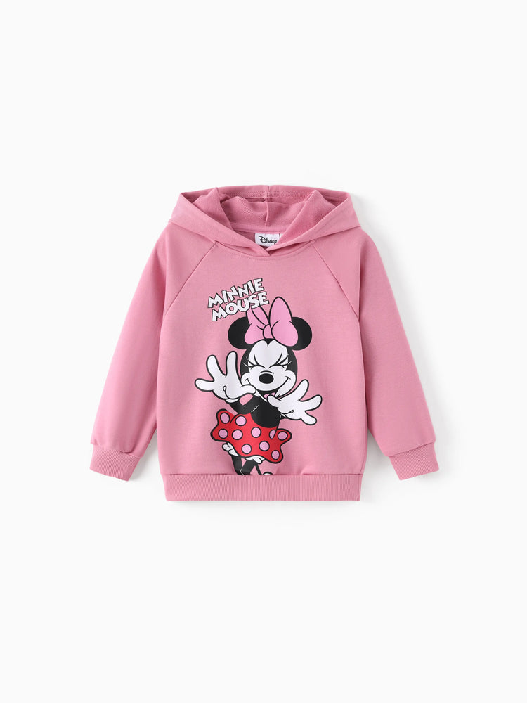 Disney Mickey and Friends Kleinkind/Kinder Mädchen 2tlg Minnie Polka Dot Kapuzenoberteil und Leggings Set  rosa