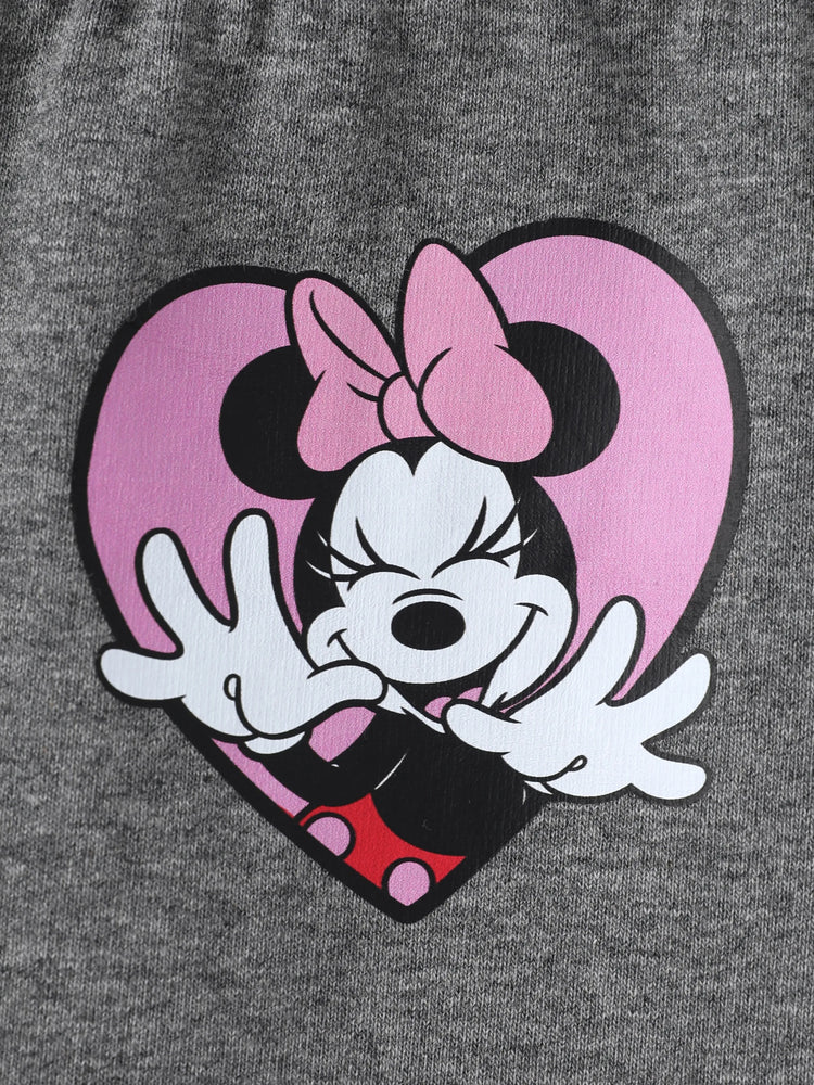 Disney Mickey and Friends Kleinkind/Kinder Mädchen 2tlg Minnie Polka Dot Kapuzenoberteil und Leggings Set  rosa