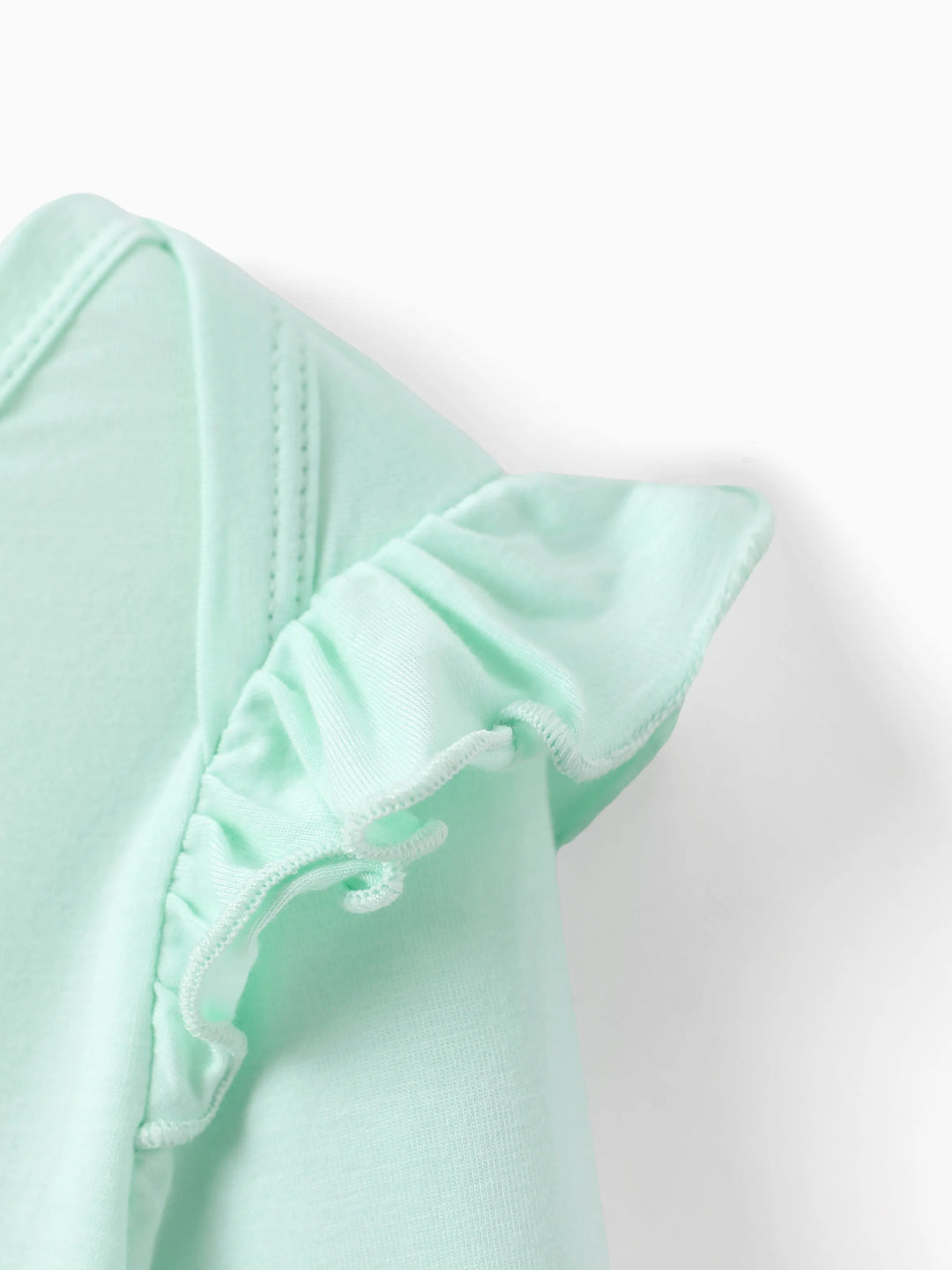 Conjunto de 2 piezas de top y leggings con mangas con volantes de bambú de Tiana, Cenicienta y Blancanieves para bebé niña, color verde