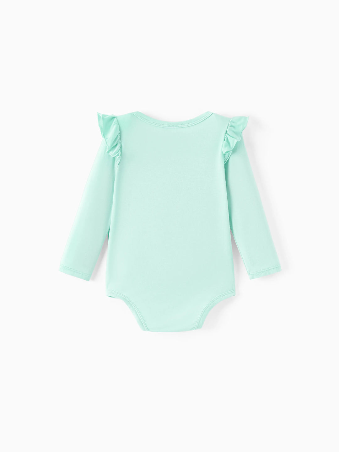 Conjunto de 2 piezas de top y leggings con mangas con volantes de bambú de Tiana, Cenicienta y Blancanieves para bebé niña, color verde