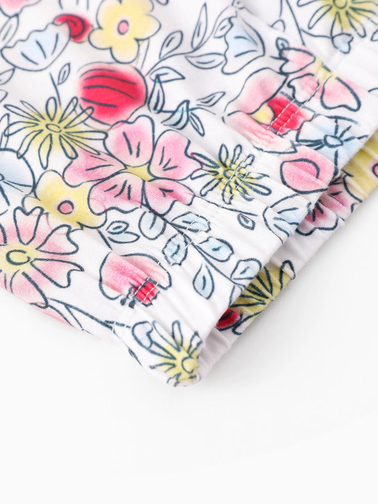 Ensemble 2 pièces haut à volants et leggings en bambou pour bébé fille, motif princesse Disney Tiana/Cendrillon/Belle, rose