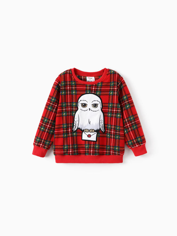 Sweat-shirt polaire assorti de Noël Harry Potter avec imprimé aigle rouge
