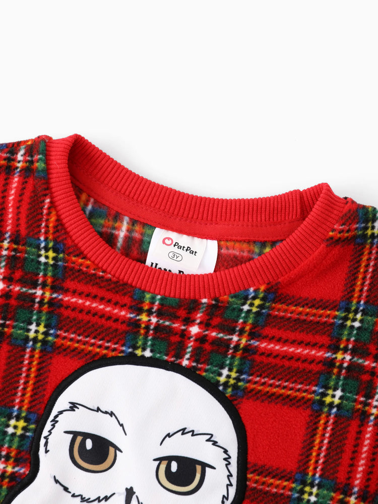 Sweat-shirt polaire assorti de Noël Harry Potter avec imprimé aigle rouge