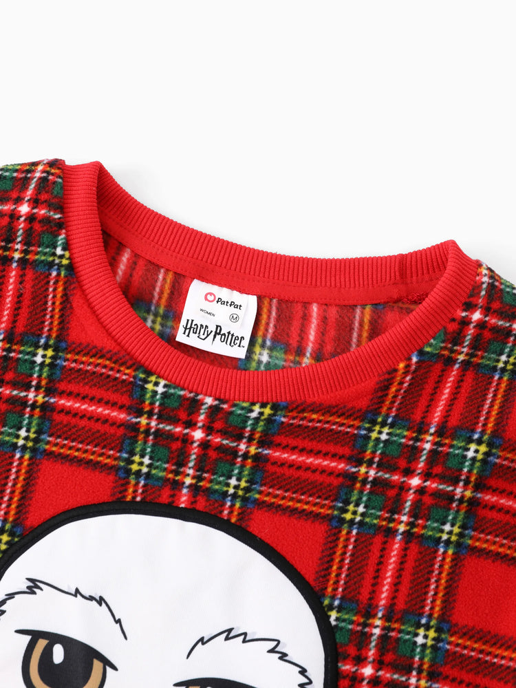 Sweat-shirt polaire assorti de Noël Harry Potter avec imprimé aigle rouge