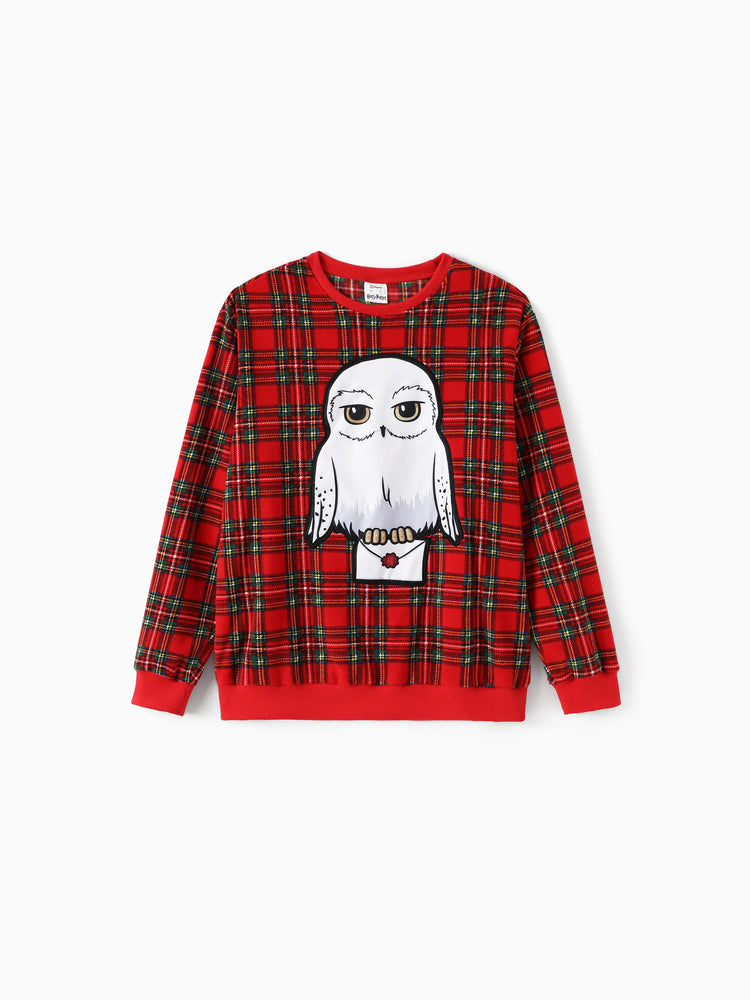 Sweat-shirt polaire assorti de Noël Harry Potter avec imprimé aigle rouge
