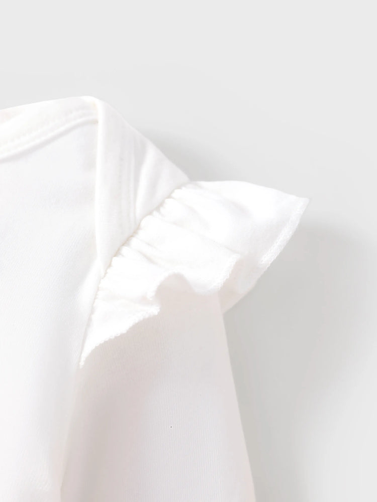 Ensemble 3 pièces Disney Winnie l'ourson pour bébé fille, barboteuse à volants, pantalon et bandeau, couleur gingembre