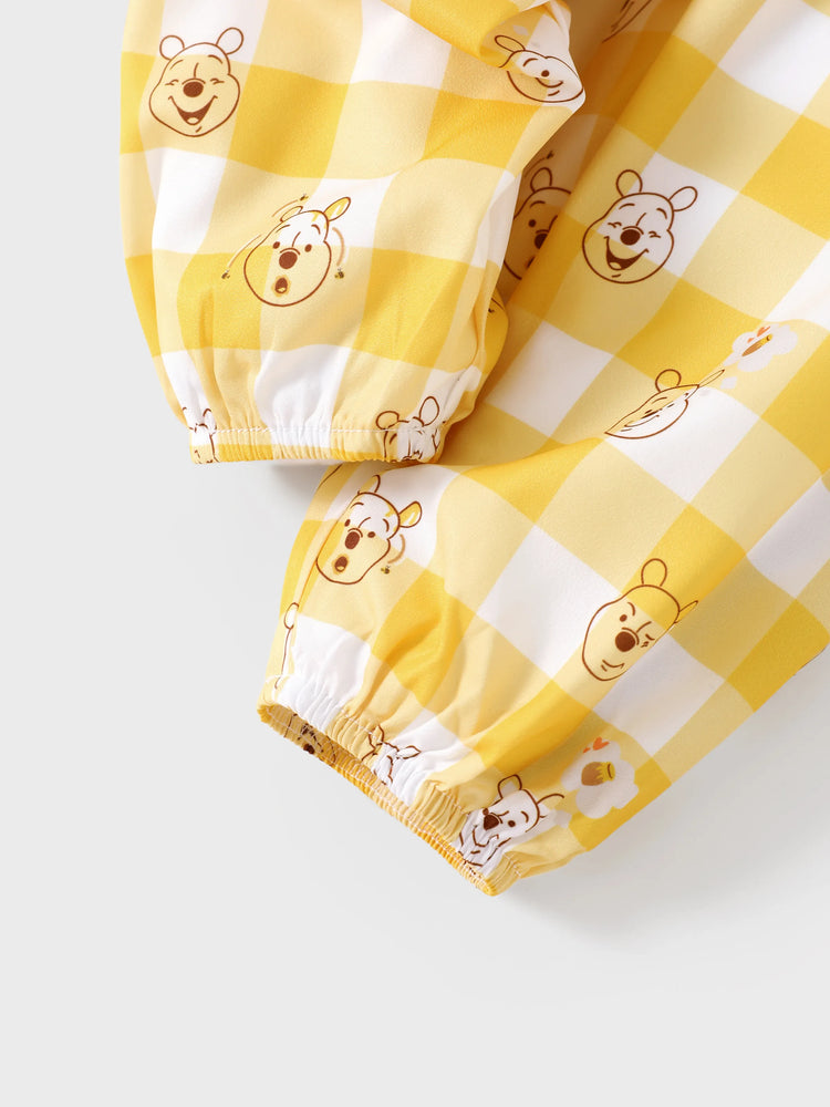Ensemble 3 pièces Disney Winnie l'ourson pour bébé fille, barboteuse à volants, pantalon et bandeau, couleur gingembre