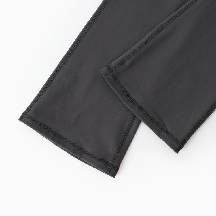 Girl's Leggings High-Waist Flared Yoga Pants with Complimentary Matching Scrunchie Dark Grey