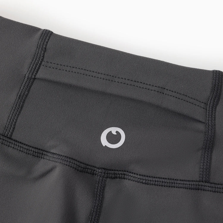 Girl's Leggings High-Waist Flared Yoga Pants with Complimentary Matching Scrunchie Dark Grey