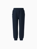 kids fleece lined jogger pants with reflective print and pockets warm breathable and moisture wicking sweatpants for boys and girls deep blue