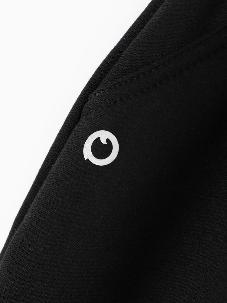 Pantalon de jogging doublé polaire pour enfant avec imprimé réfléchissant et poches – Pantalon de survêtement chaud, respirant et évacuant l'humidité pour garçons et filles, noir