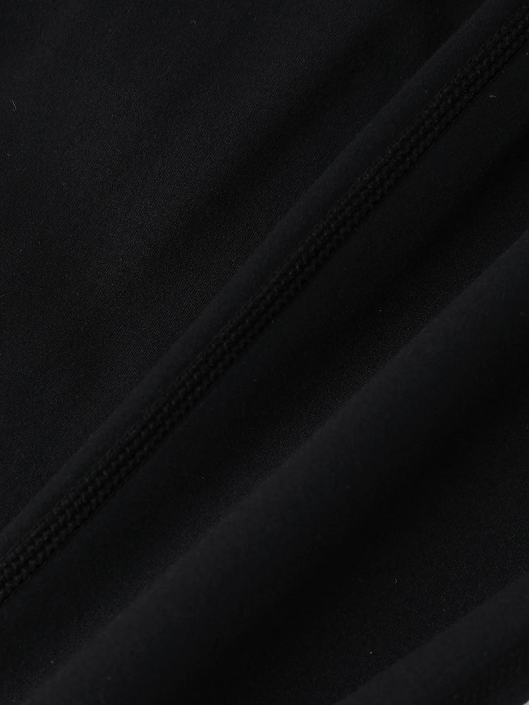 Leggings de yoga taille haute pour fille, couleur unie, avec chouchou assorti offert, noir