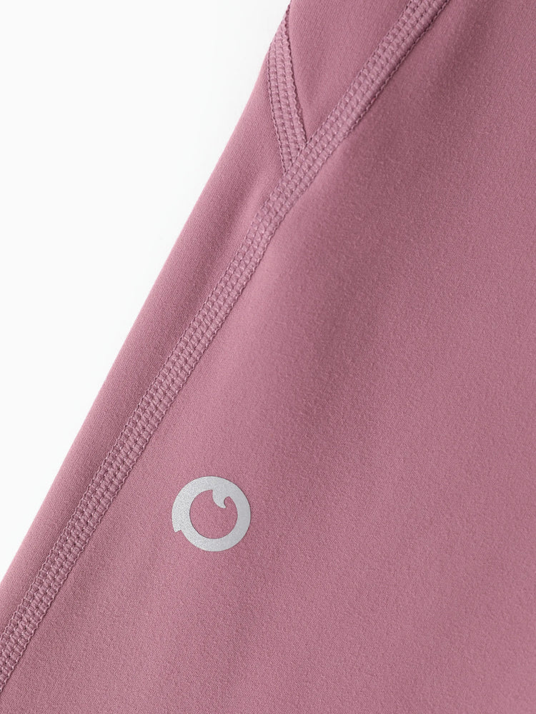 Leggings de yoga taille haute pour fille, couleur unie, avec chouchou assorti offert, violet