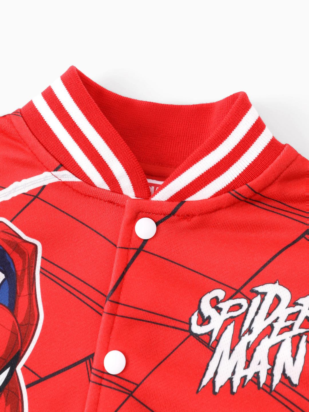 Chaqueta bomber con bloques de color y gráficos del personaje Spiderman de Marvel para niños pequeños/niños, color rojo