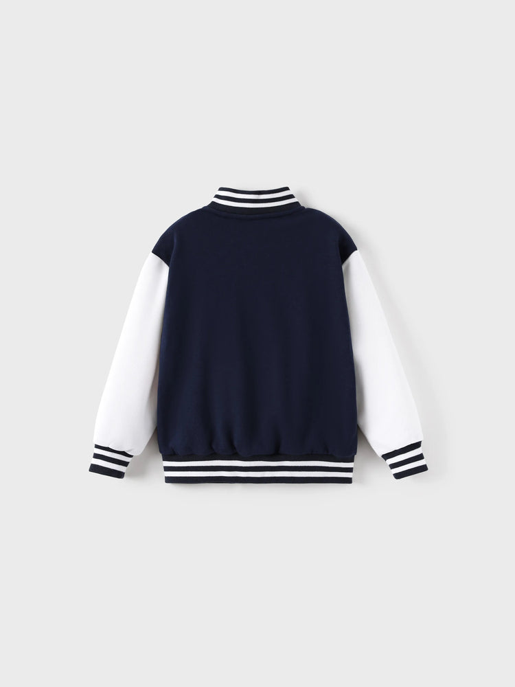 Toy Story Toddler Boy Buzz Lightyear Snap Button Colorblock Bomber Jacket Deep Blue