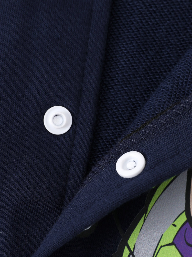 Toy Story Toddler Boy Buzz Lightyear Snap Button Colorblock Bomber Jacket Deep Blue