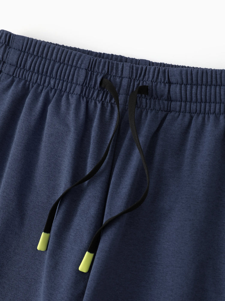 Pantalon de jogging pour enfant avec taille élastique et cordon de serrage – Pantalon de survêtement confortable avec poches pour garçons et filles, bleu foncé