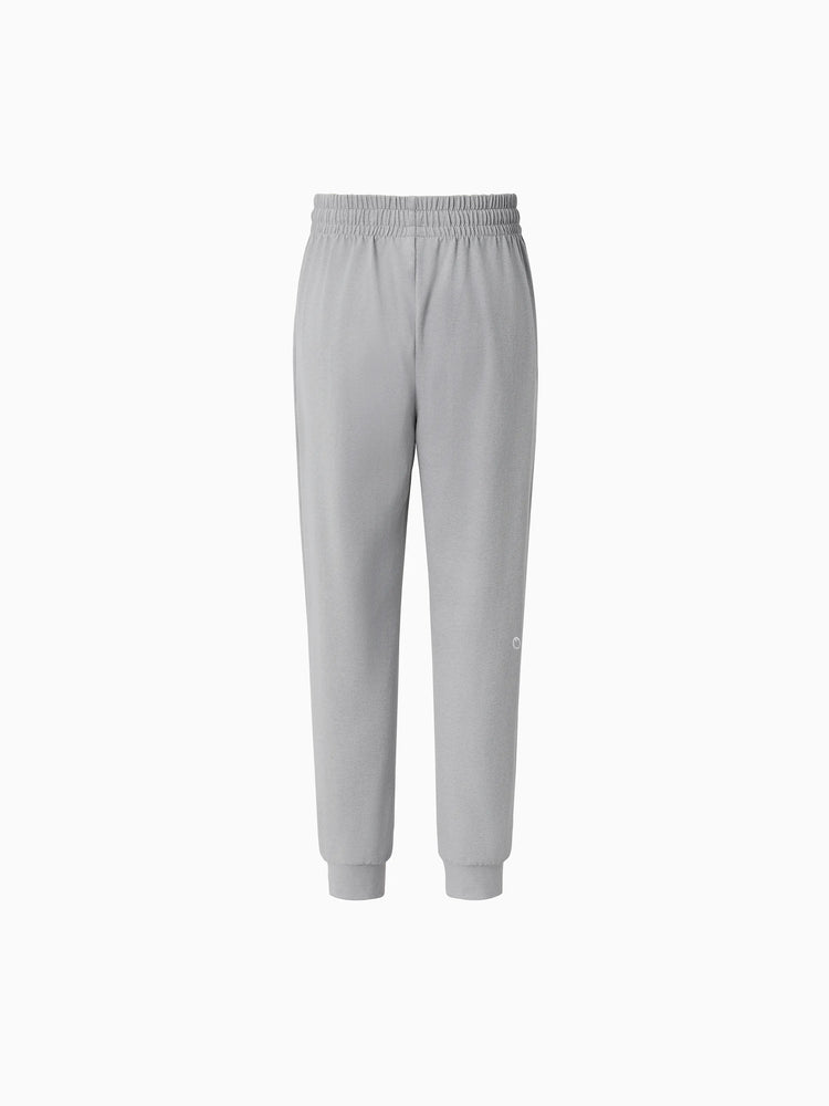 Pantalon de jogging pour enfant avec taille élastique et cordon de serrage – Pantalon de survêtement confortable avec poches pour garçons et filles, gris clair