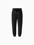 Pantalon de jogging pour enfant avec taille élastique et cordon de serrage – Pantalon de survêtement confortable avec poches pour garçons et filles, noir