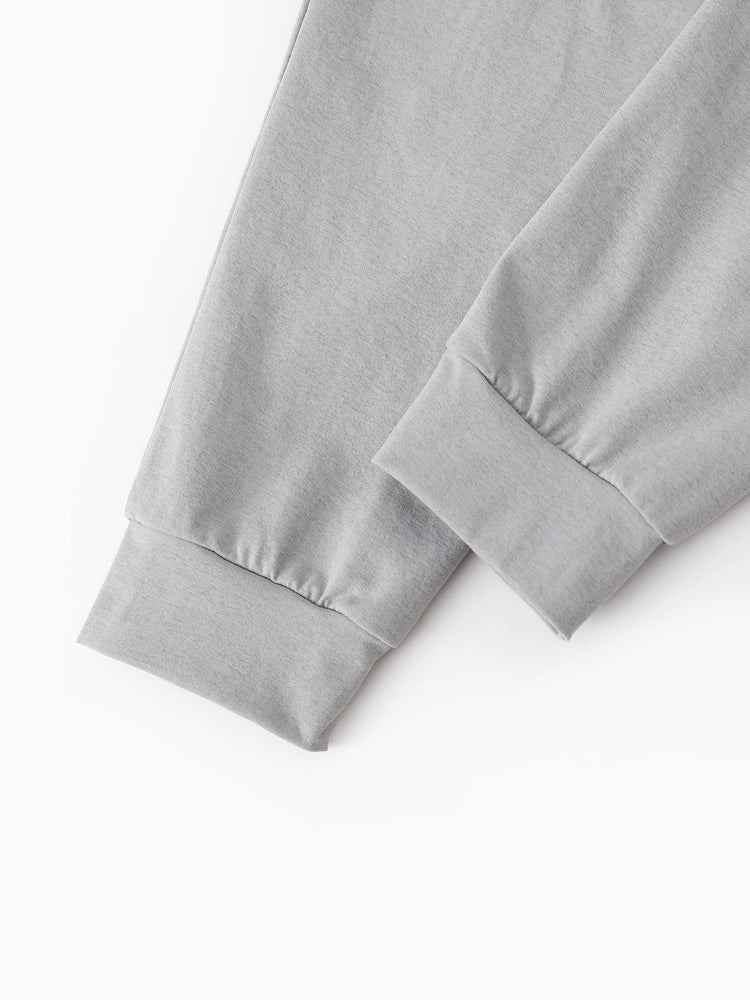 Pantalon de jogging pour enfant avec taille élastique et cordon de serrage – Pantalon de survêtement confortable avec poches pour garçons et filles, gris clair