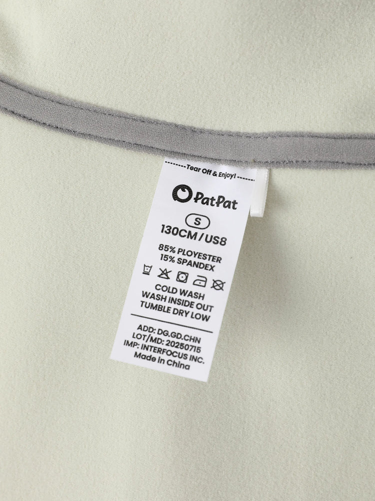 Sweat à capuche et demi-zip unisexe pour enfants, col montant, couleur unie, vert clair