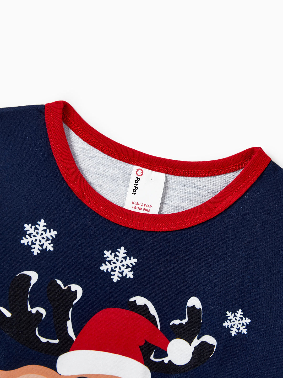 Weihnachten Passendes Familien-Pyjama-Set Rentier und Schneeflocken-Print PJS mit Weihnachtssocken tiefblau