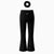 Leggings de yoga acampanados de cintura alta para niña con coletero a juego de regalo (negro)
