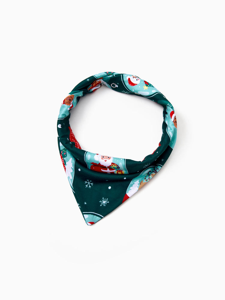 Ensemble pyjama de Noël assorti pour toute la famille, imprimé Père Noël, turquoise