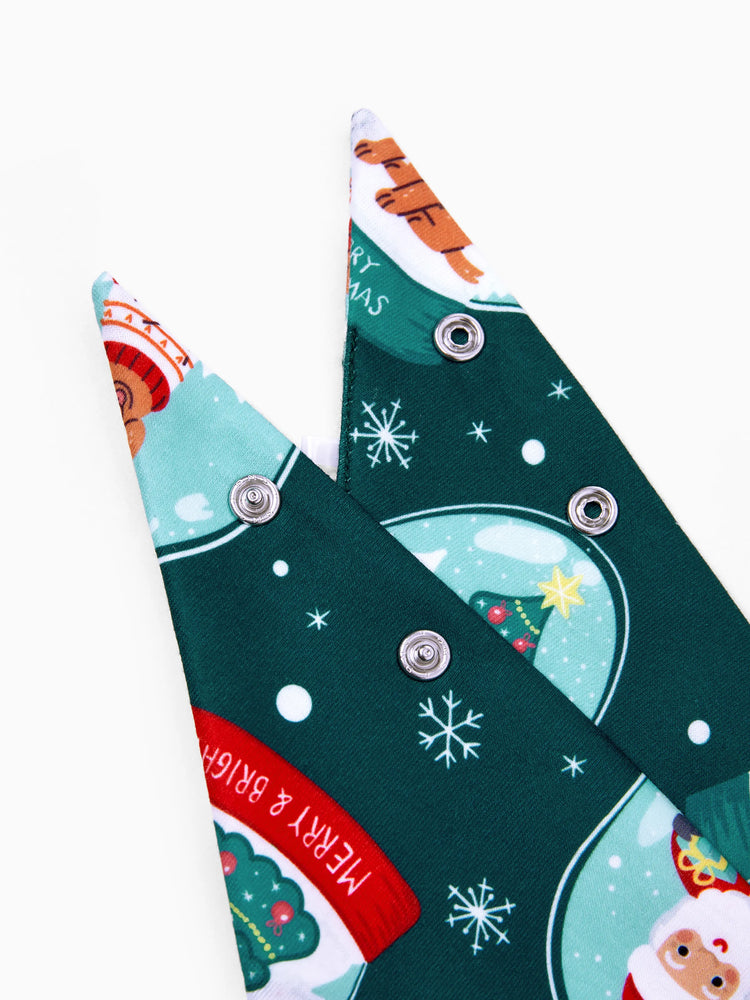 Ensemble pyjama de Noël assorti pour toute la famille, imprimé Père Noël, turquoise