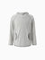 Kids Hooded Long-Sleeve Active Top with Front Pockets – Lightweight, Breathable & Quick-Dry Light Grey