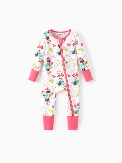 Combinaison bébé fille Disney Mickey et ses amis Minnie Colorblock à poignets côtelés Rose