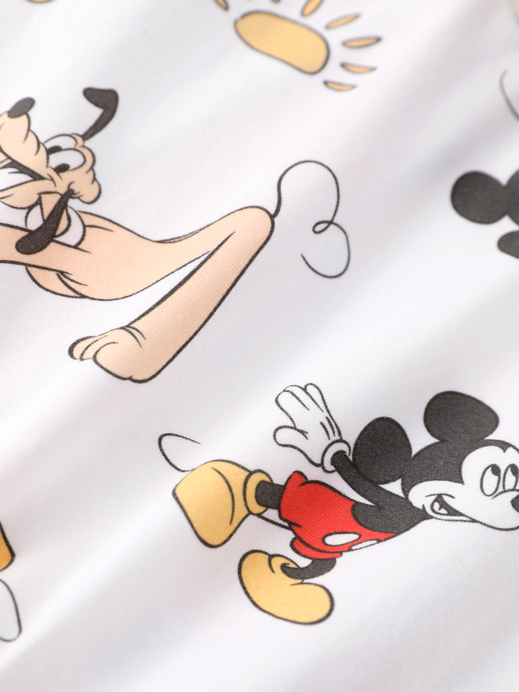 Combinaison Disney Mickey et ses amis pour bébé garçon/fille Mickey Colorblock à poignets côtelés Rose Rouge