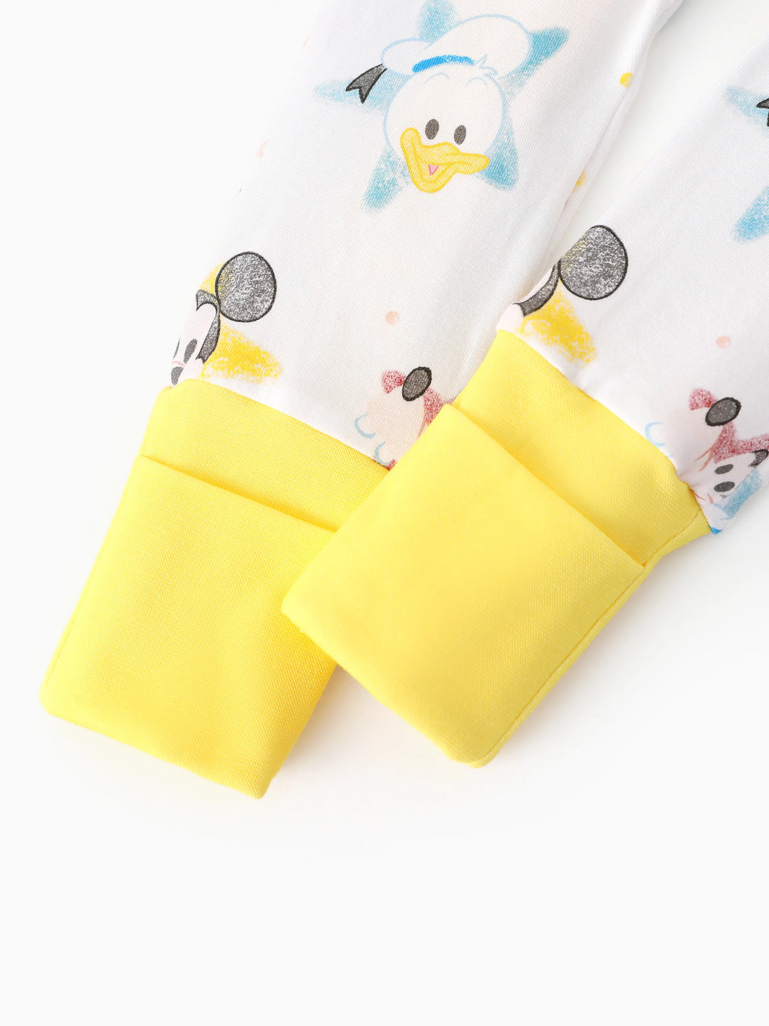 Disney Mickey and Friends Baby Boy/Girl Organic Cotton Ribbed Cuffs Jumpsuit White