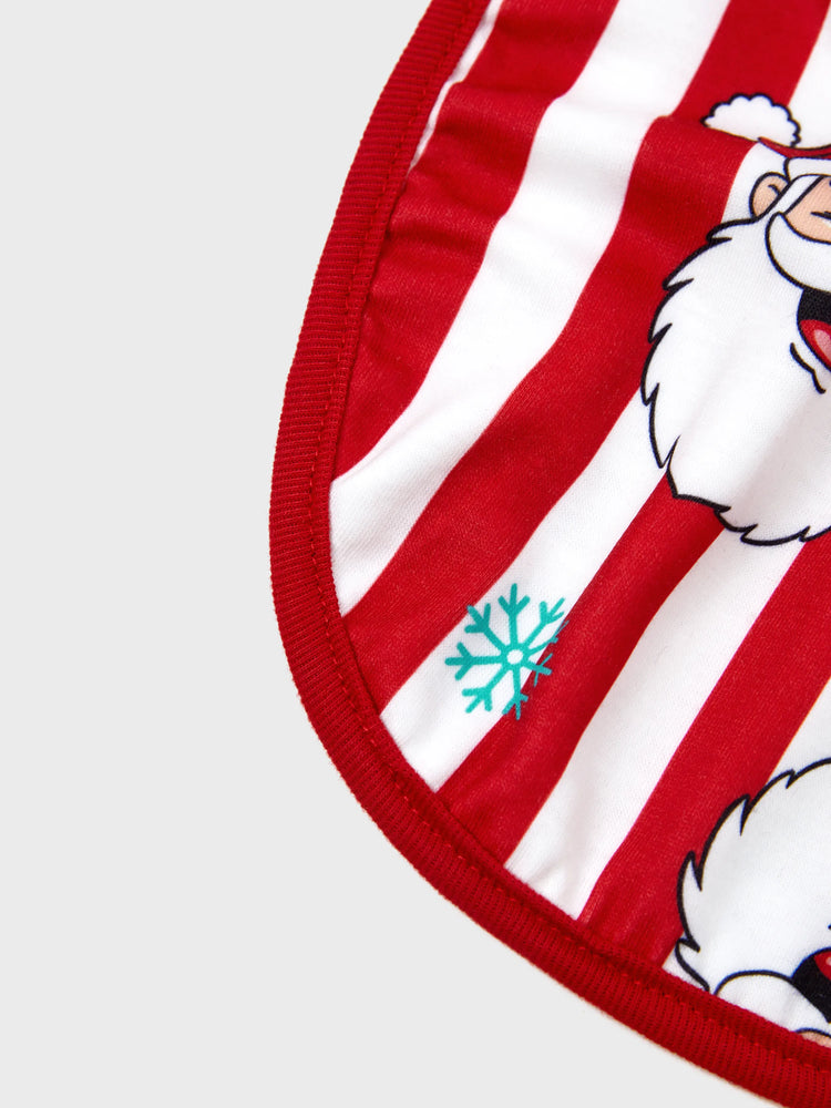 Ensemble pyjama de Noël assorti pour toute la famille, motif Père Noël et flocons de neige, rayures rouges