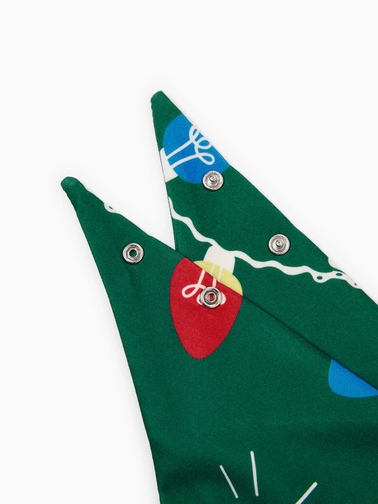 Ensemble pyjama de Noël assorti pour toute la famille, imprimé renne vert et chaussettes de Noël vertes