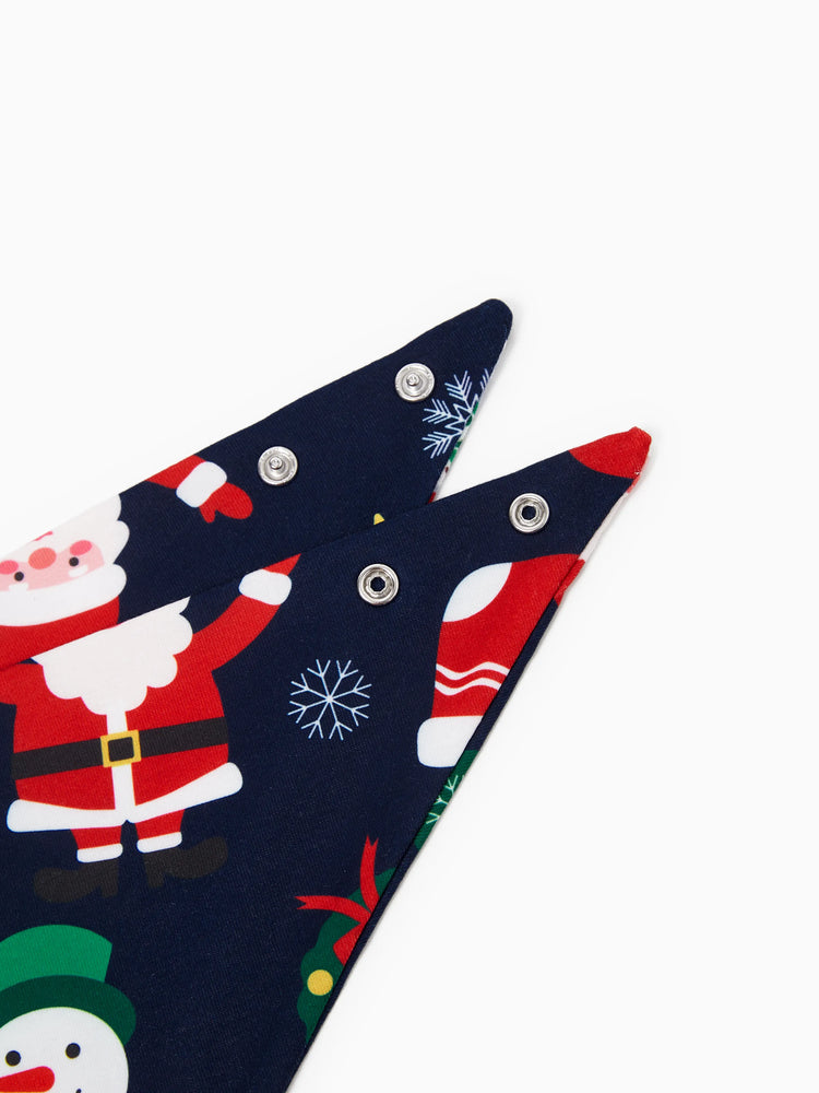 Ensemble pyjama de Noël assorti pour toute la famille, Père Noël phosphorescent, bleu foncé, avec chaussettes de Noël bleu foncé