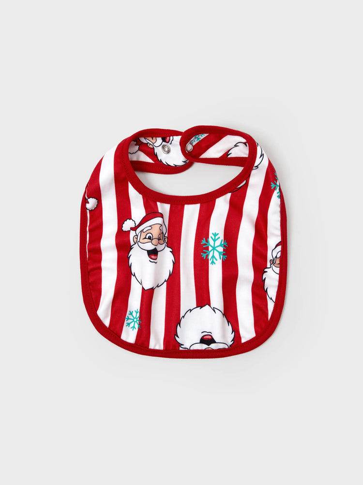 Ensemble pyjama de Noël assorti pour toute la famille, motif Père Noël et flocons de neige, rayures rouges