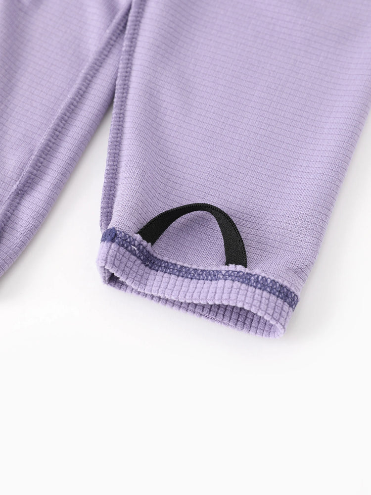 Haut de sport à capuche et manches longues pour enfant avec poches avant – Léger, respirant et à séchage rapide, violet clair