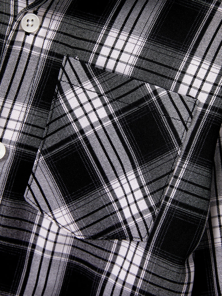 Ensembles familiaux assortis Sweat-shirt à manches longues à carreaux noir et blanc ou robe ceinturée à manches courtes en velours bordeaux