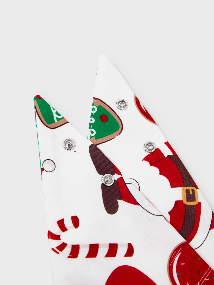 Weihnachten Passender Familienpyjama Set Glow In The Dark Weihnachtsmann Print PJS mit Weihnachtssocken Farbblock