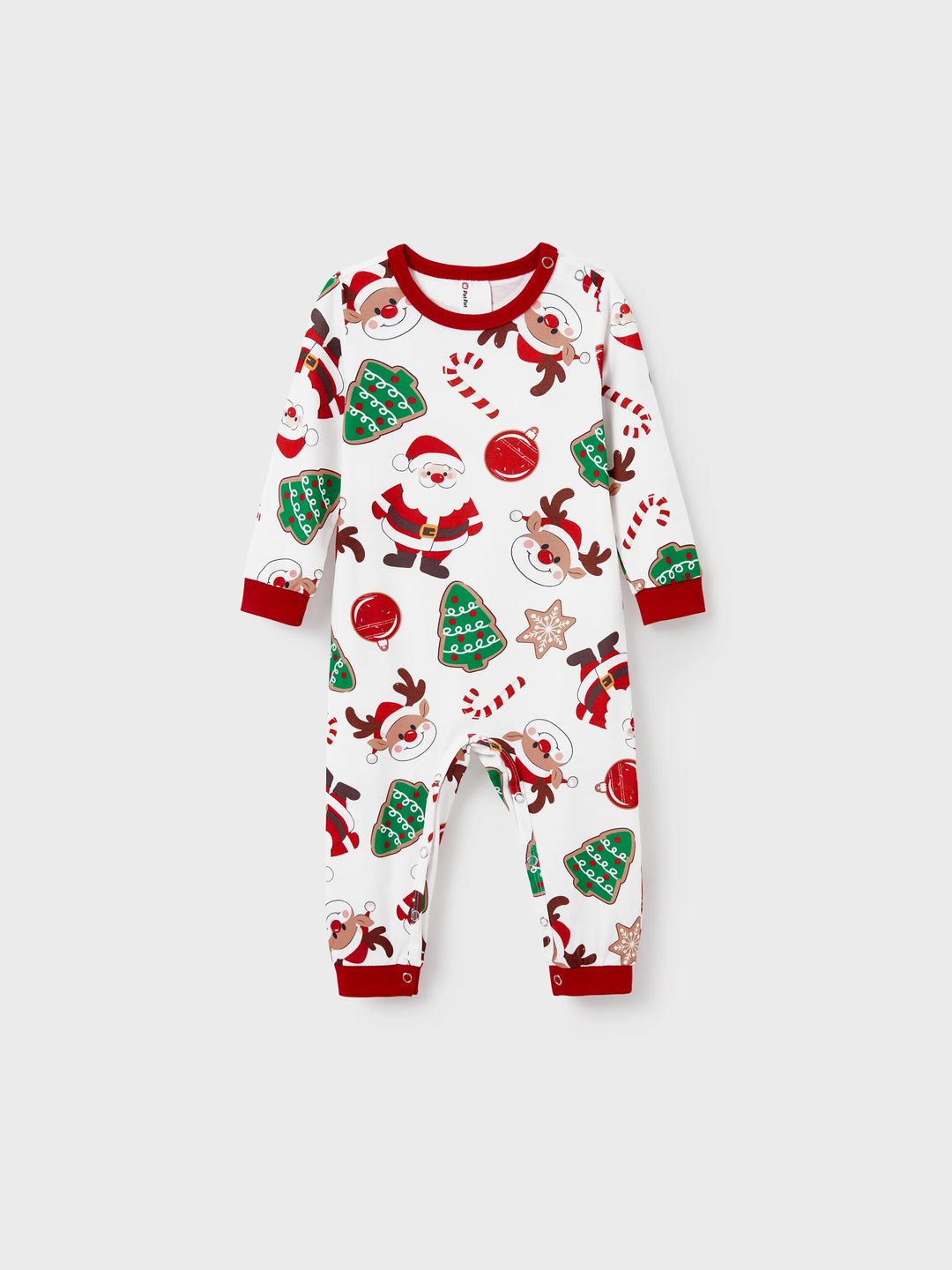 Christmas Matching Family Pajamas Set Glow In The Dark Santa Claus Christmas-themed Print PJS with Christmas Socks Color block