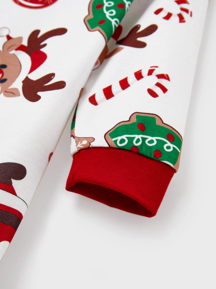 Weihnachten Passender Familienpyjama Set Glow In The Dark Weihnachtsmann Print PJS mit Weihnachtssocken Farbblock