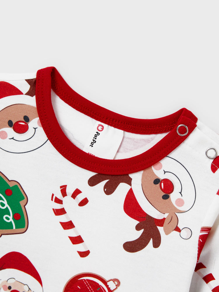 Weihnachten Passender Familienpyjama Set Glow In The Dark Weihnachtsmann Print PJS mit Weihnachtssocken Farbblock