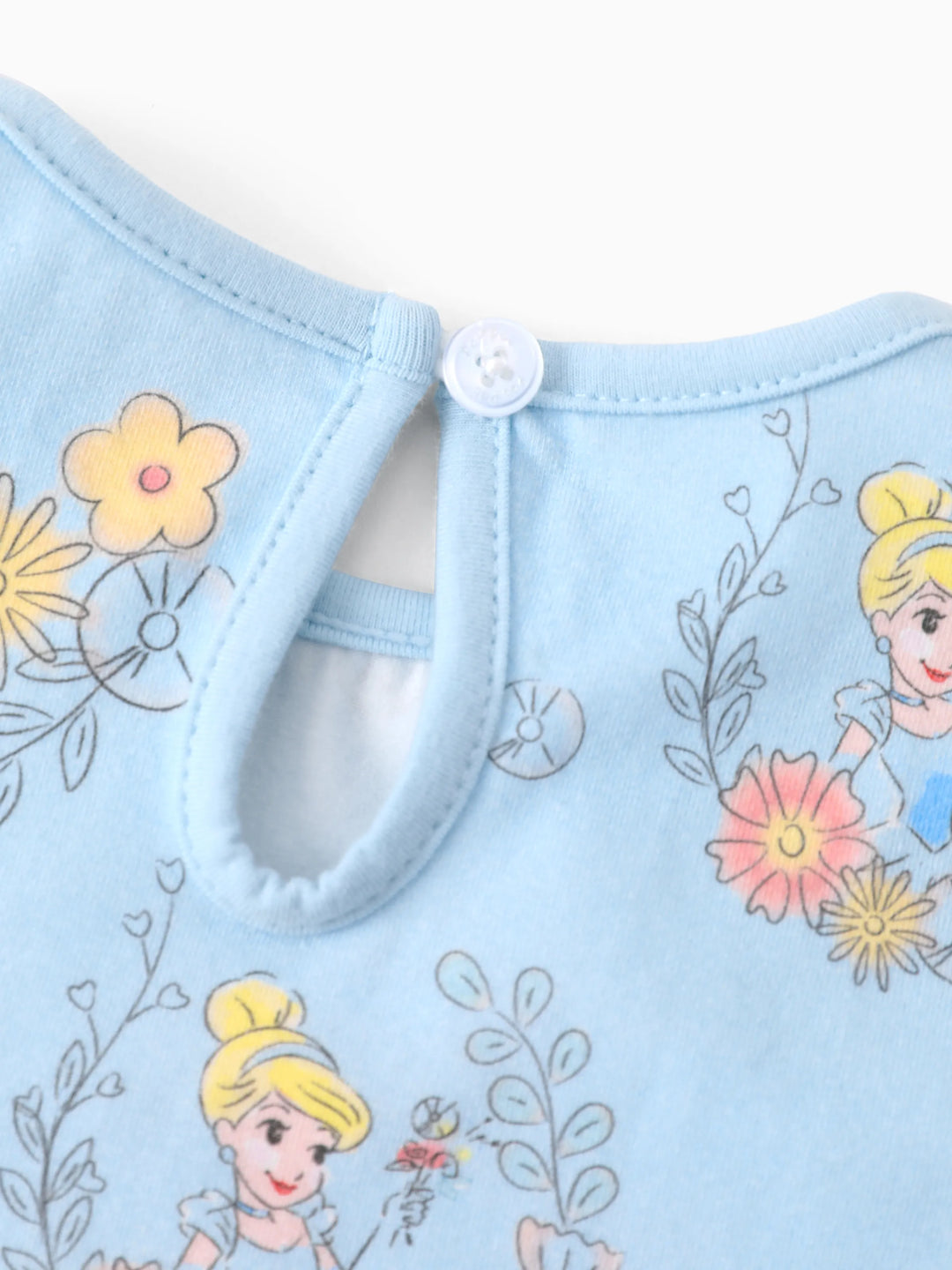 Disney Princess Baby Mädchen 3-teiliges Cinderella Rüschen-Oberteil mit Flutterärmeln und Leggings Set Blau  hellblau