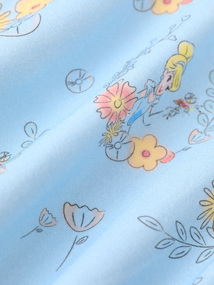 Ensemble 3 pièces Disney Princesse Cendrillon pour bébé fille, haut à volants et manches flottantes, et leggings, bleu clair