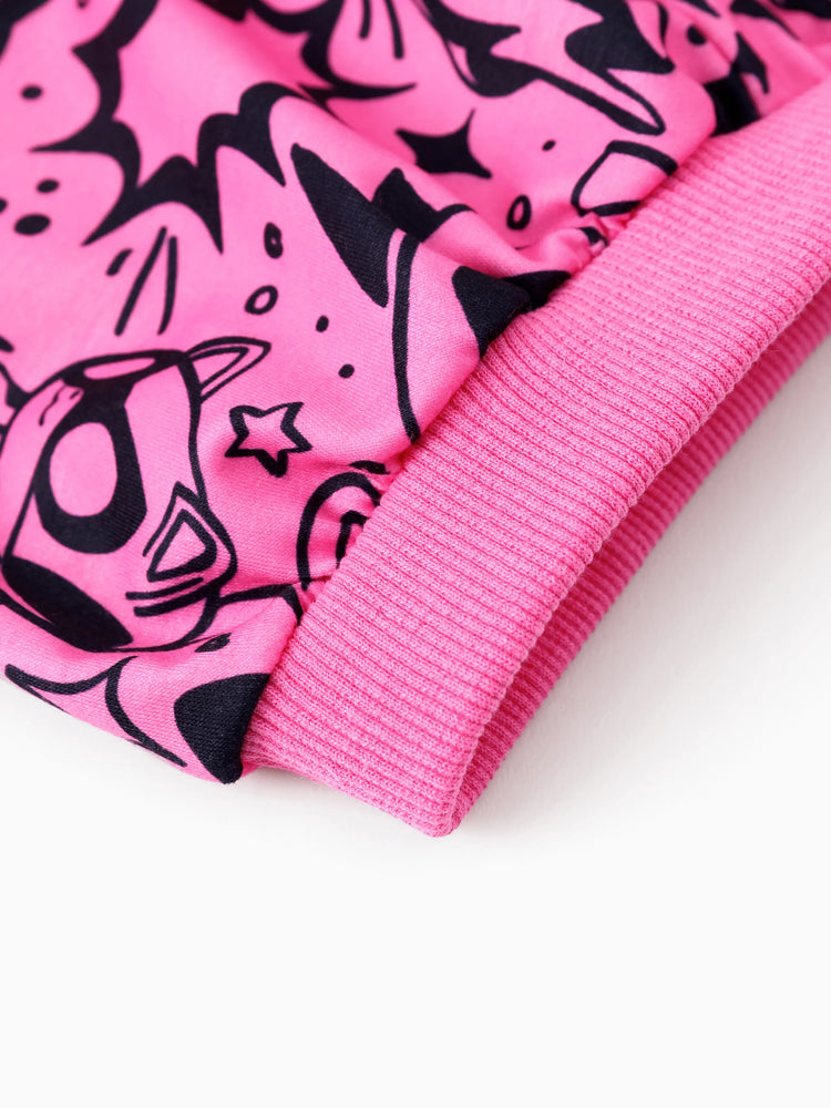 Disney Mickey and Friends Toddler Girl 2pcs Superkittie Squad Flutter Long-sleeve T-shirt with Leggings Set Pink Pink